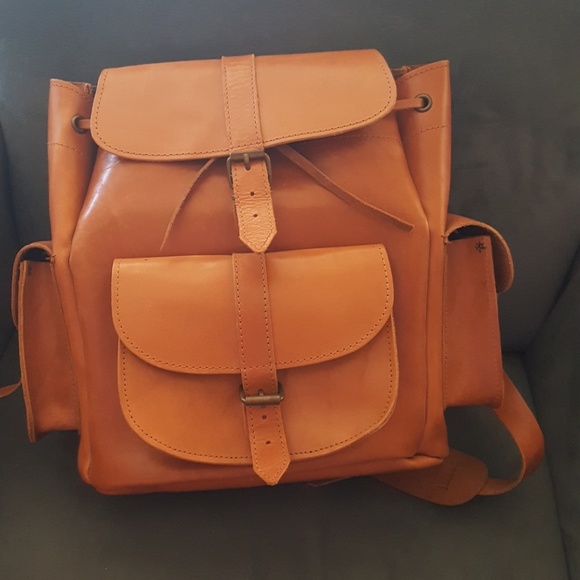 Leather backpack main image 3