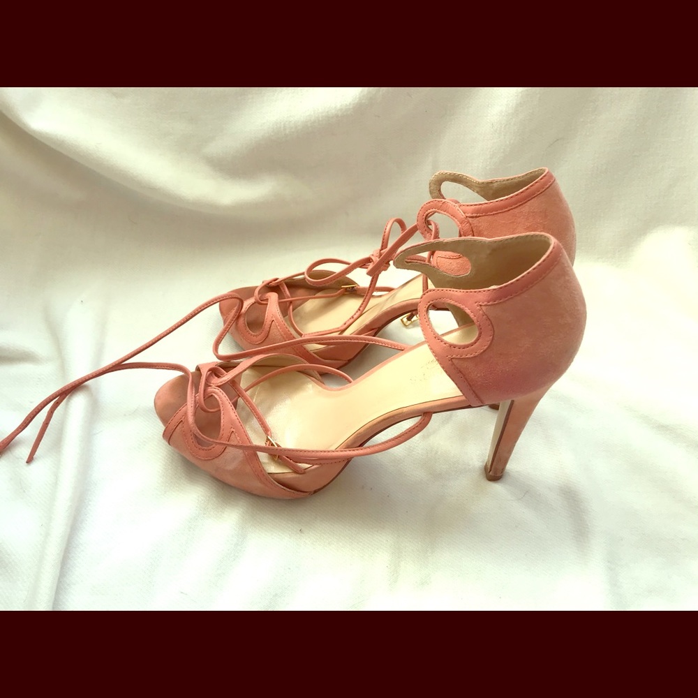 Talbots Peach Suede Heels