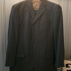 Perry Ellis Portfolio 3 Button Lapel Suit 42L/36