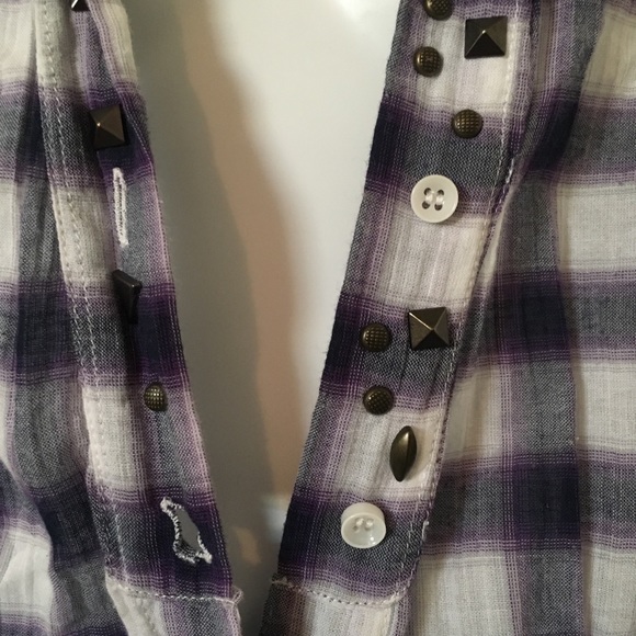 Free People plaid long sleeve shirt size small - Picture 4 of 8