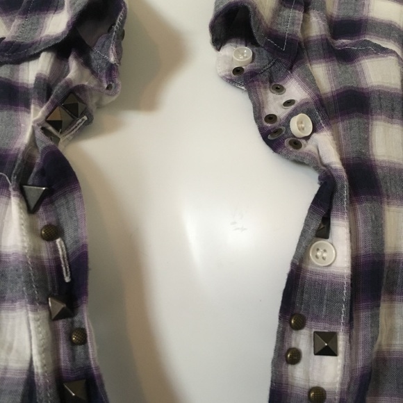 Free People plaid long sleeve shirt size small - Picture 5 of 8