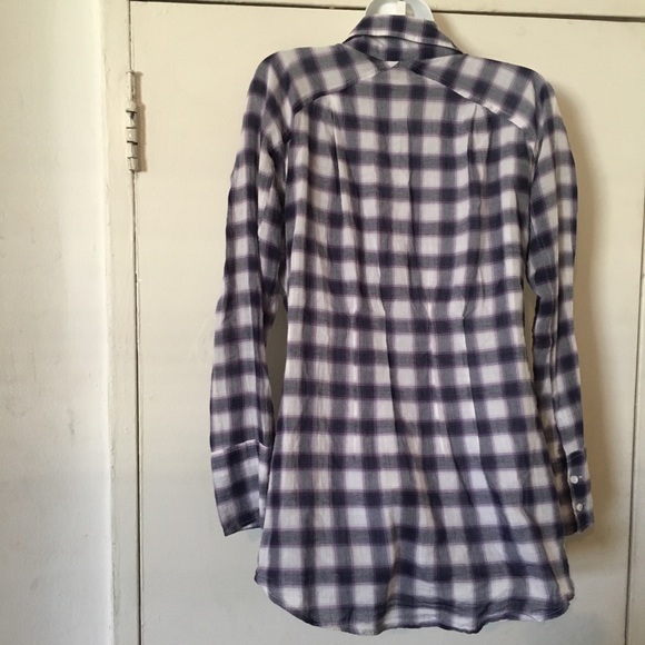 Free People plaid long sleeve shirt size small - Picture 7 of 8