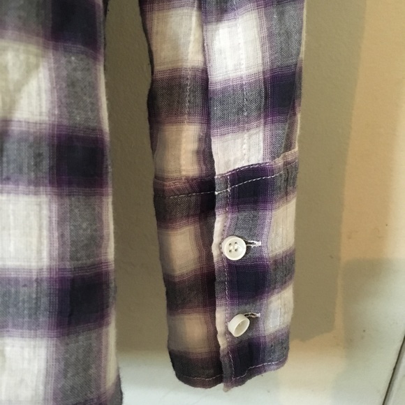 Free People plaid long sleeve shirt size small - Picture 8 of 8