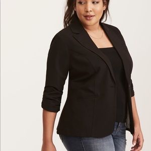 Torrid Ruched 3/4 Sleeve Blazer 4X