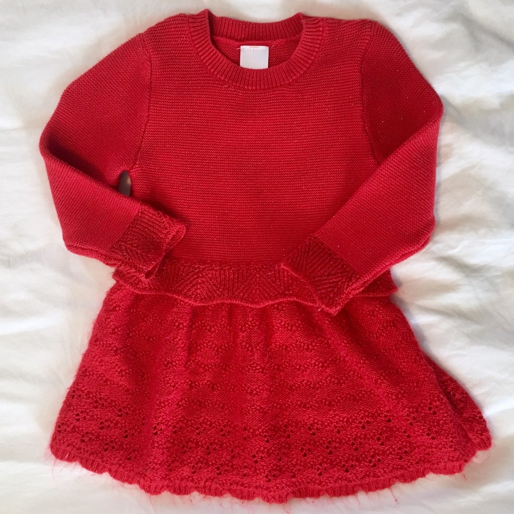 💃🏼🌹Adorable Cat & Jack red sweater dress💗💃