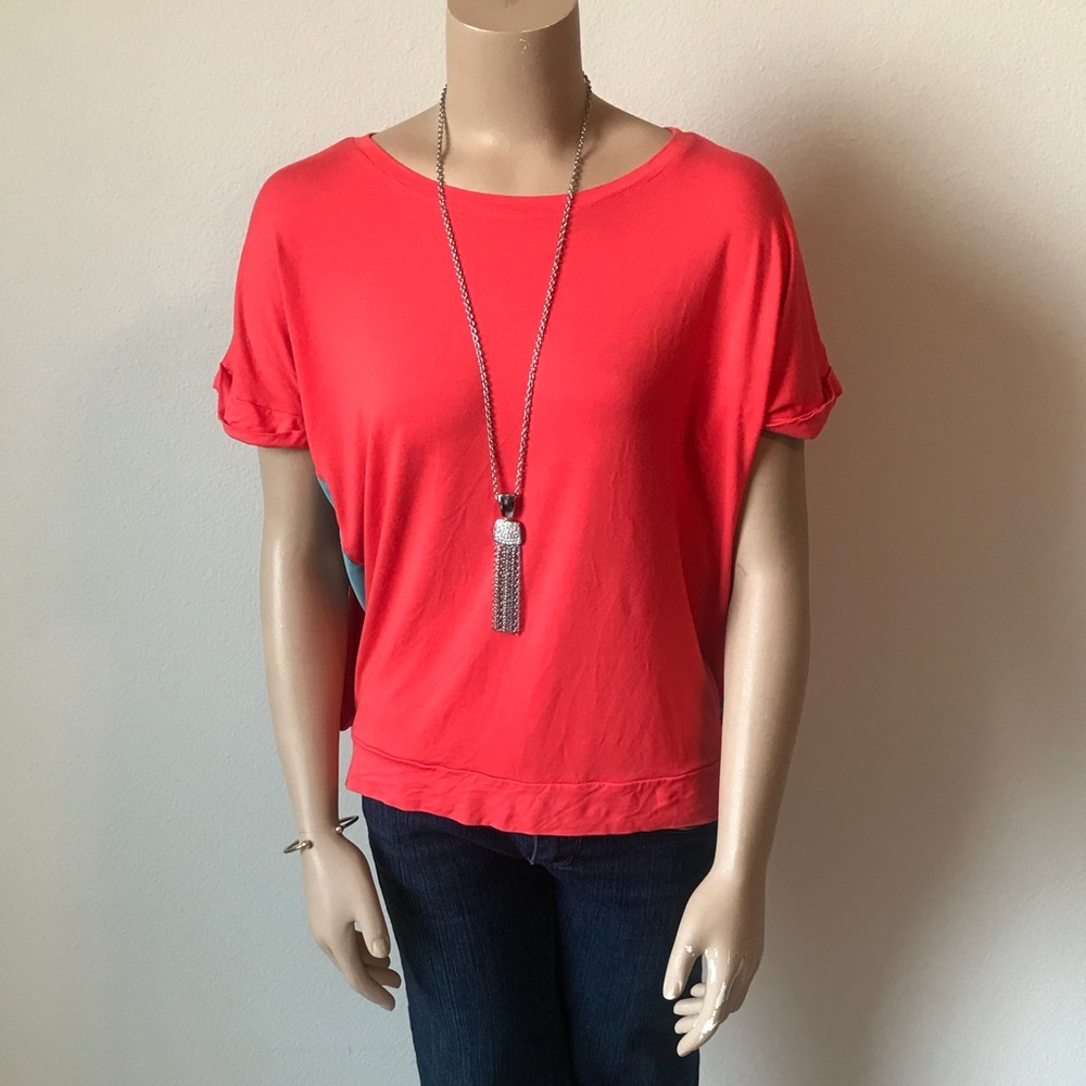 🛍Trisha Tyler Peekaboo Tangerine Shirt