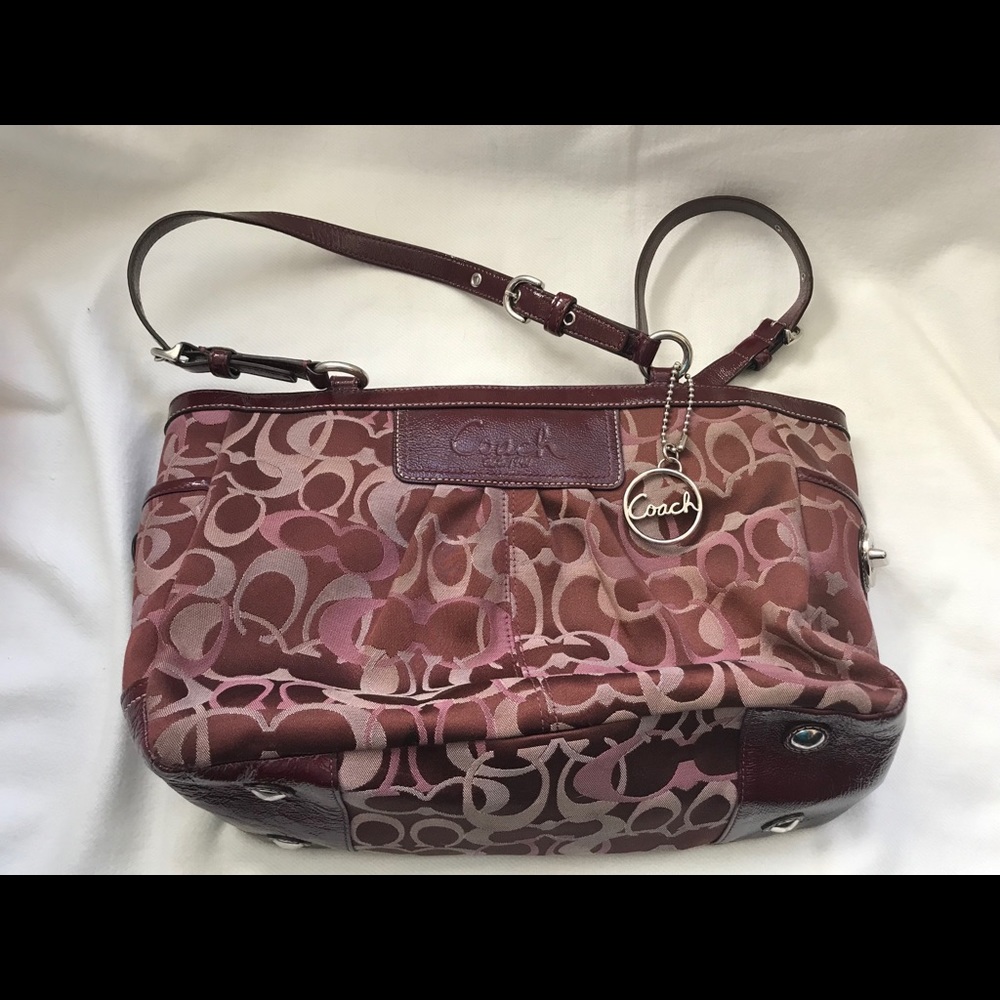 Coach Maroon Shoulder Bag