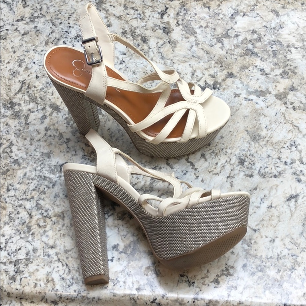 Jessica Simpson White Platform Sandal