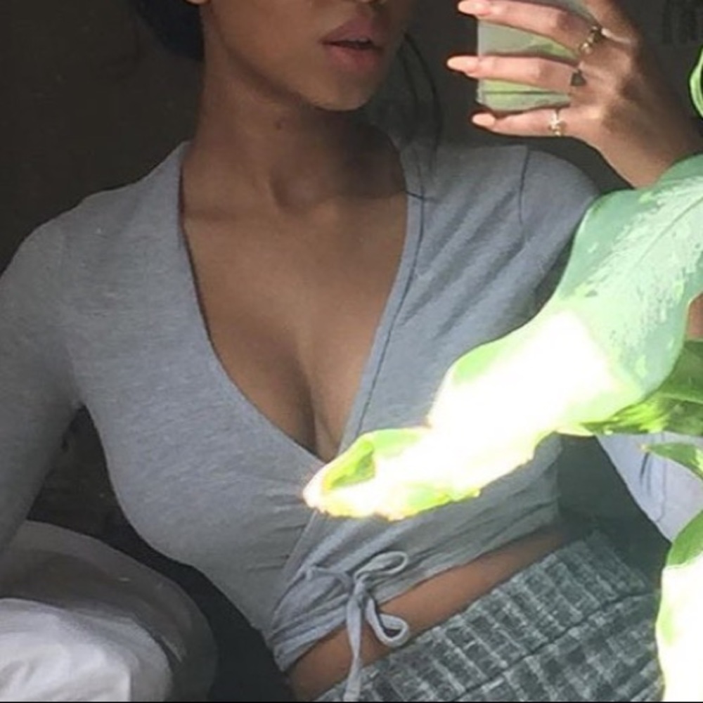 NWT American Apparel Julliard Top in Heather Grey