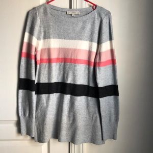 Striped gray sweater