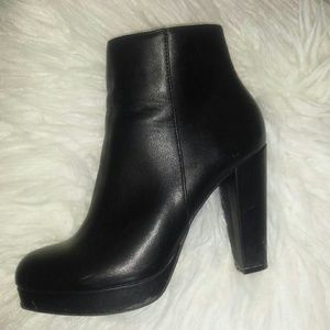 Black heel booties