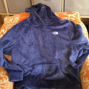 XL North Face women's fleece, blue/purple EUC