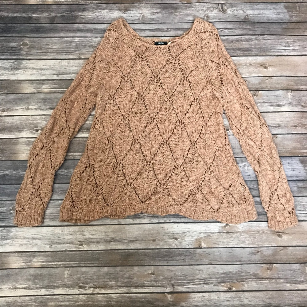 Apt. 9 Oversized Knit Pink Sweater