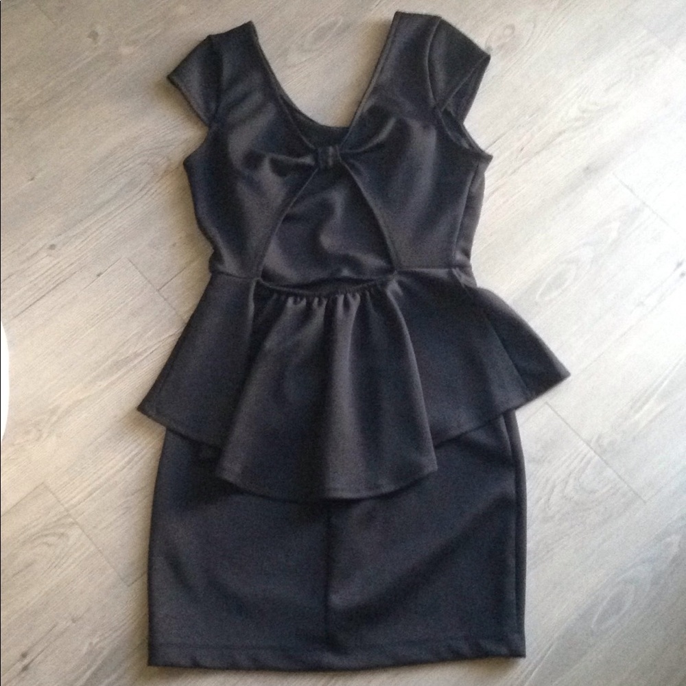 Black Peplum Dress