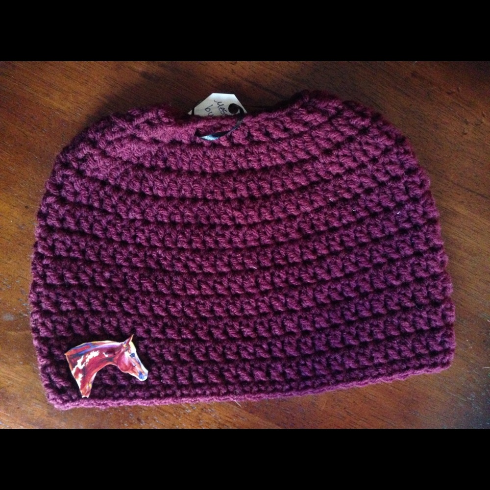 Horse Messy Bun Beanie messy bun hat ponytail hat