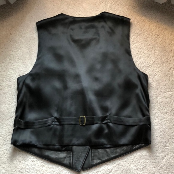 Lord& Taylor black leather Vest - Picture 2 of 6