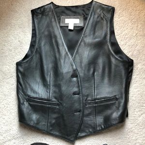 Lord& Taylor black leather Vest