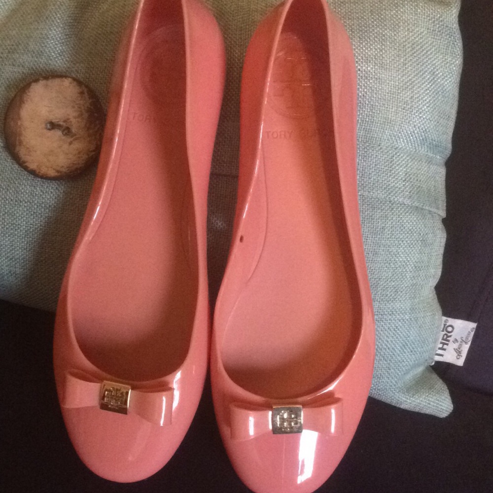 💯❤️AUTHENTIC❤️TORY BURCH JELLY FLATS w/BOW