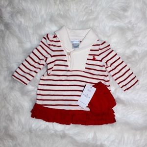 Red/White Striped Ralph Lauren Dress w/bloomers