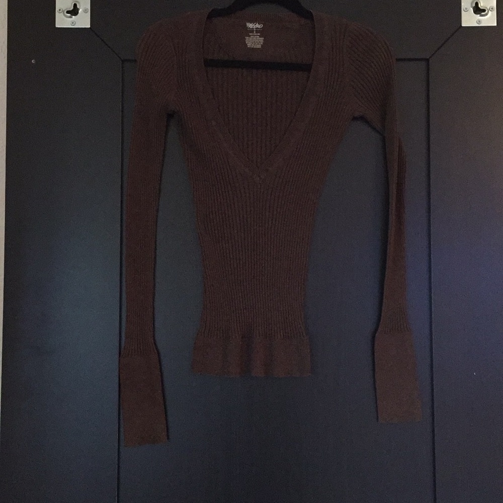 Brown mossimo sweater size small 100%cotton