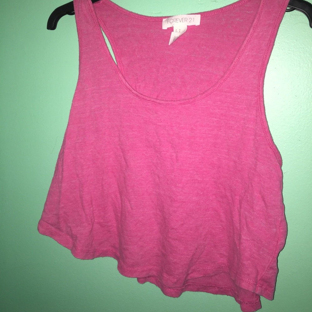 forever 21 pink crop top