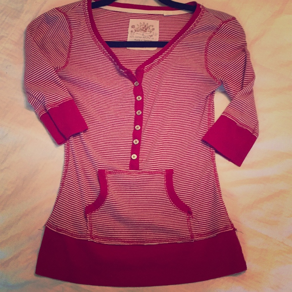Red and white striped thermal