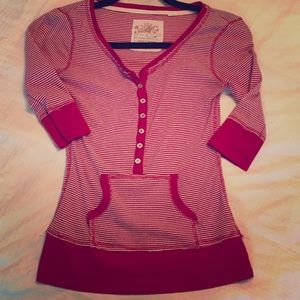 Red and white striped thermal