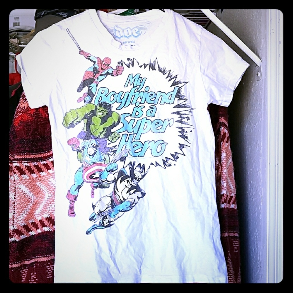 Marvel 'My Boyfriend is a Superhero' tshirt