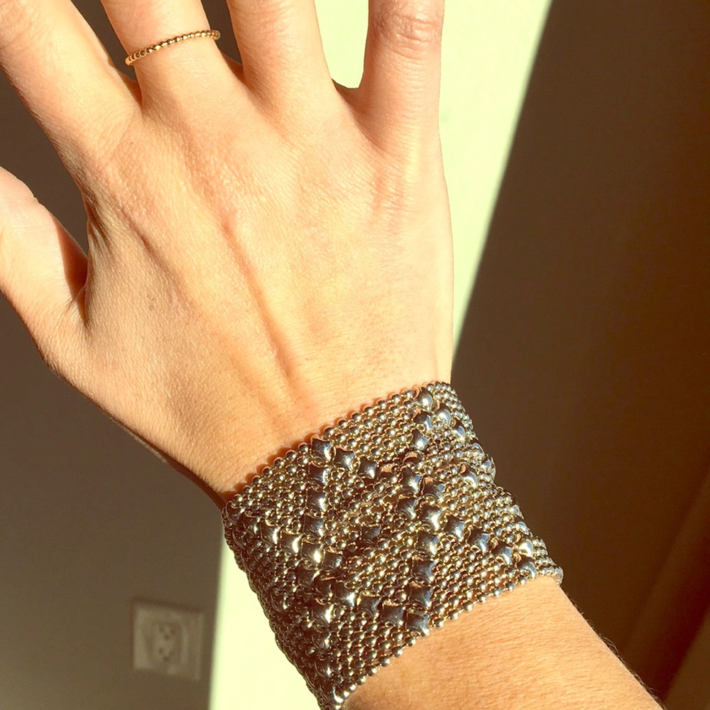 Heavy Intricate Silver Bracelet