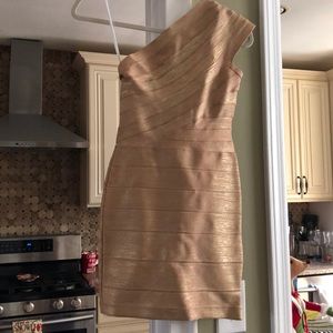 Terani Gold cocktail dress