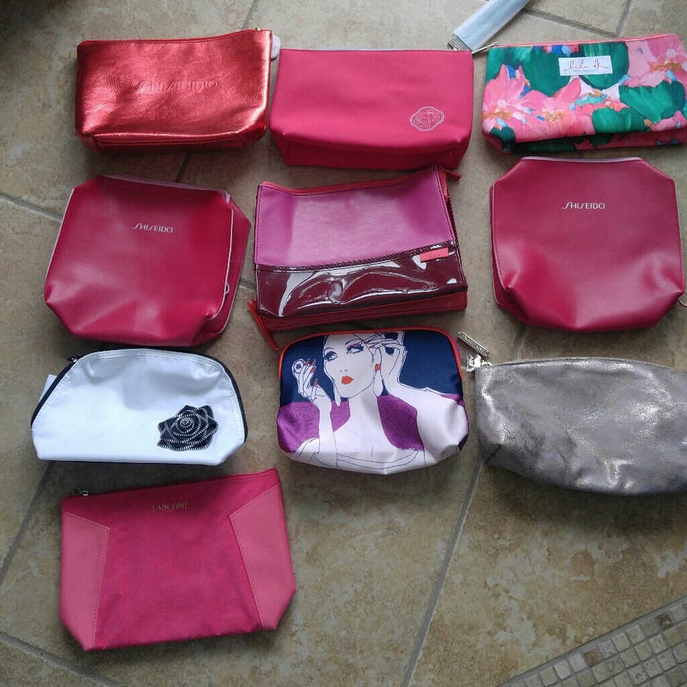 Lots of cosmetic bags