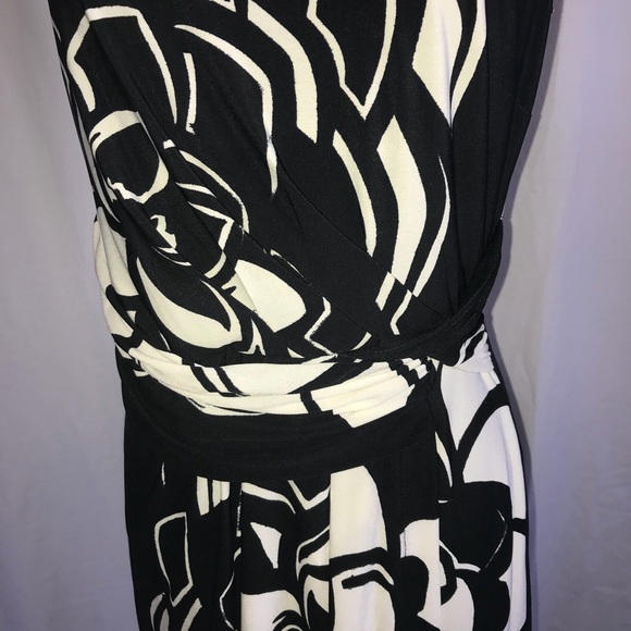 Donna Morgan Abstract print black and white dress - Picture 3 of 5
