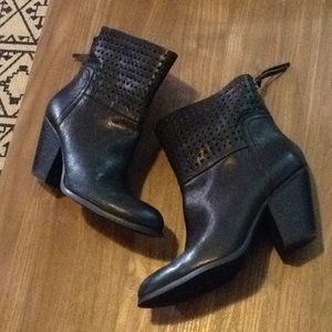 Nine West Perforated Black Booties