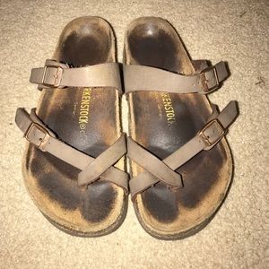 women's birkenstocks "mayari" in tan, size 37