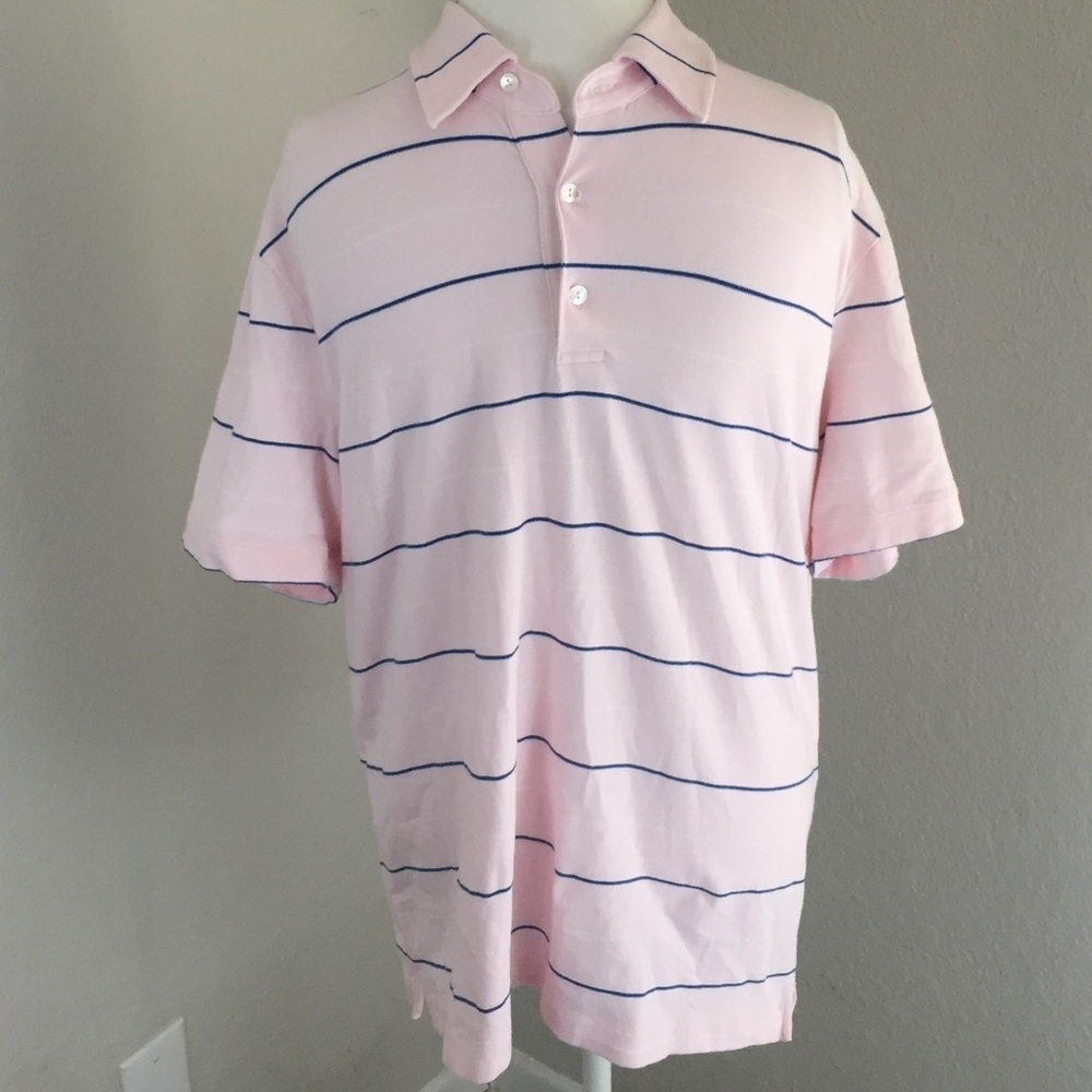 💰SOLD: Express Casual Striped Blue Polo