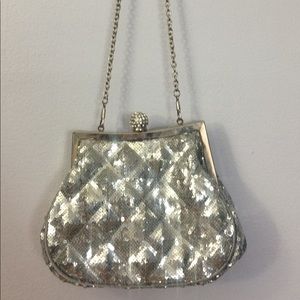 Lulu Townsend silver sequence purse