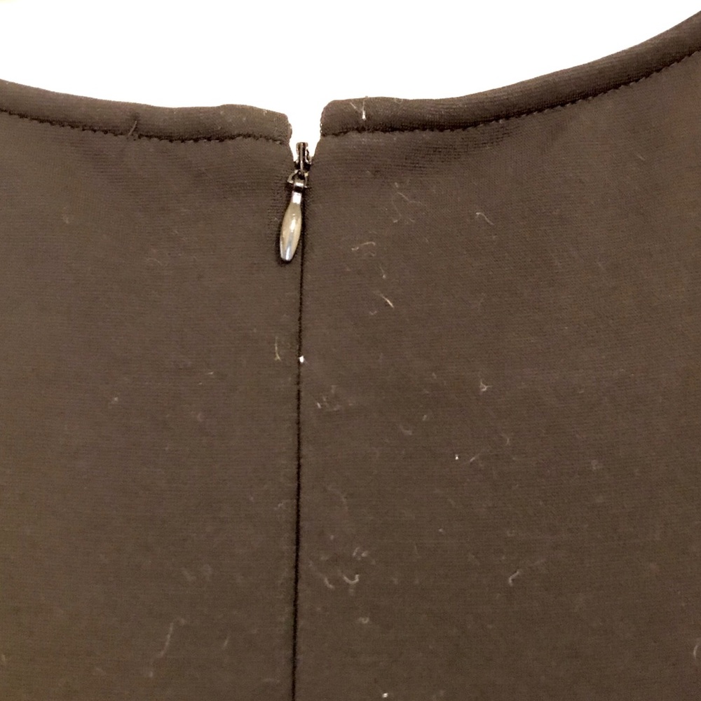 Ella Moss 👗 black laser-cut faux leather dress, M - Picture 7 of 8