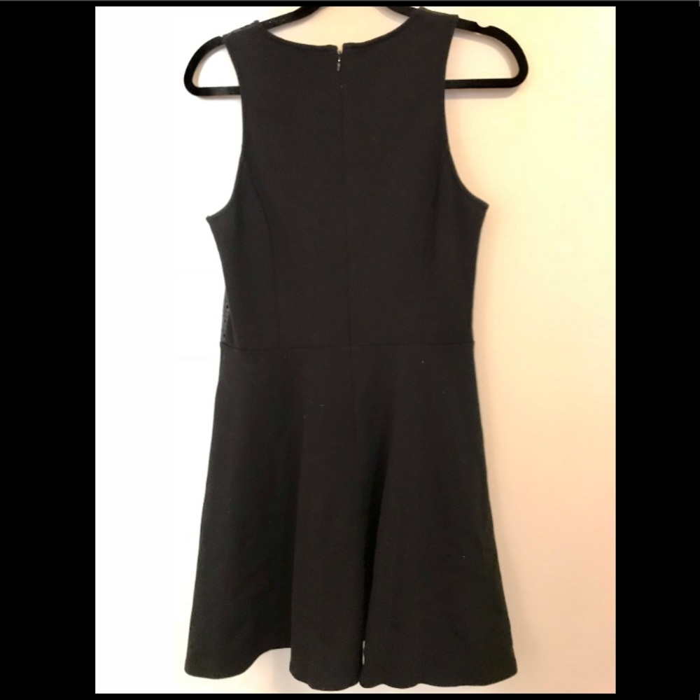 Ella Moss 👗 black laser-cut faux leather dress, M - Picture 2 of 8