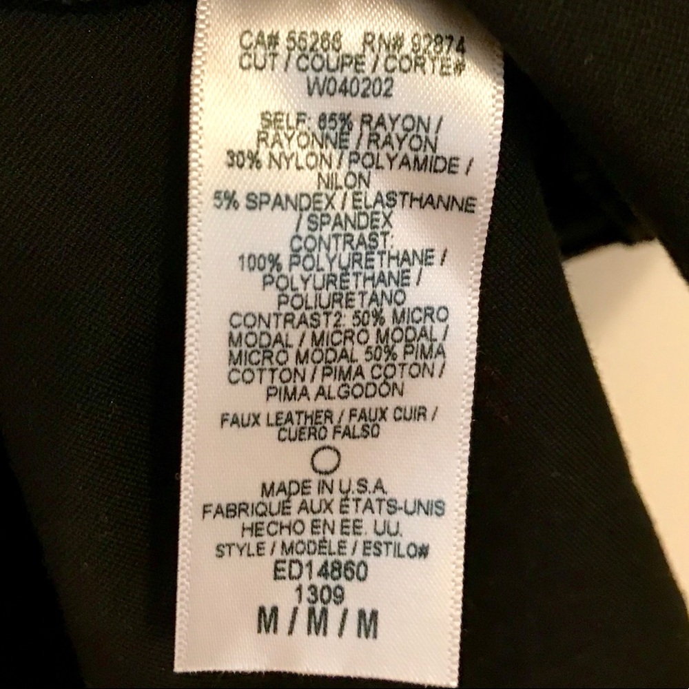 Ella Moss 👗 black laser-cut faux leather dress, M - Picture 8 of 8