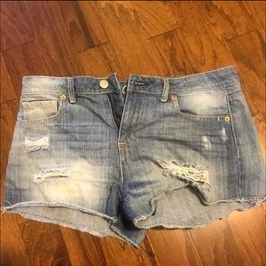Blue denim daisy dukes Aeropostale size 8