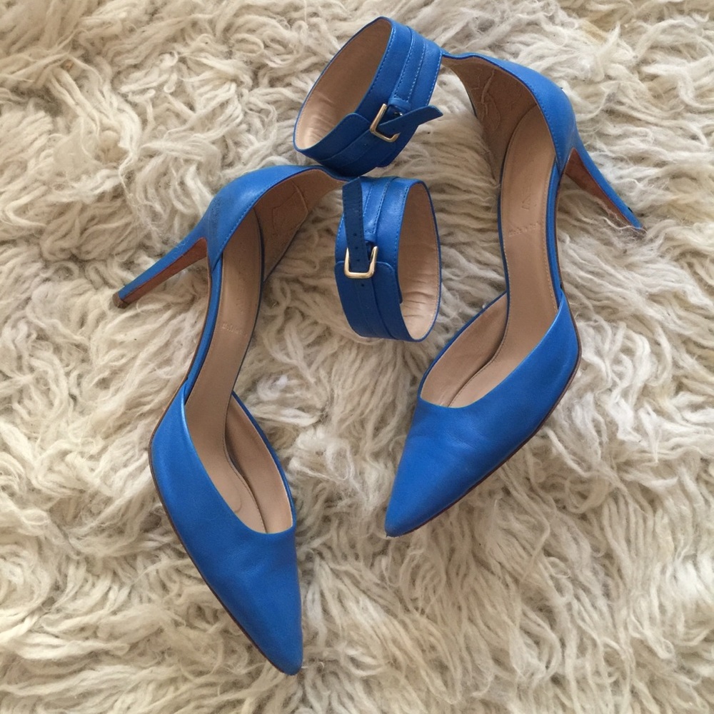 J. Crew  Blue Pumps 4”