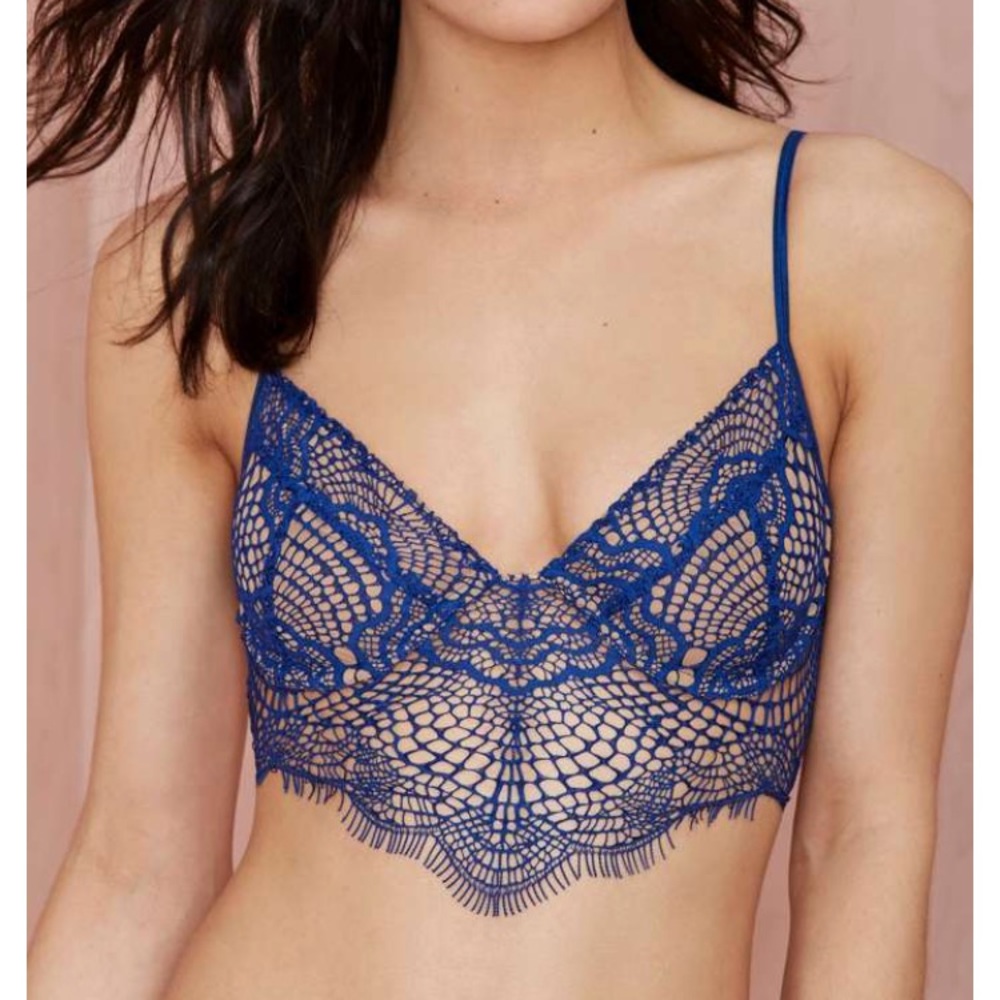 For love and lemons blue bralette