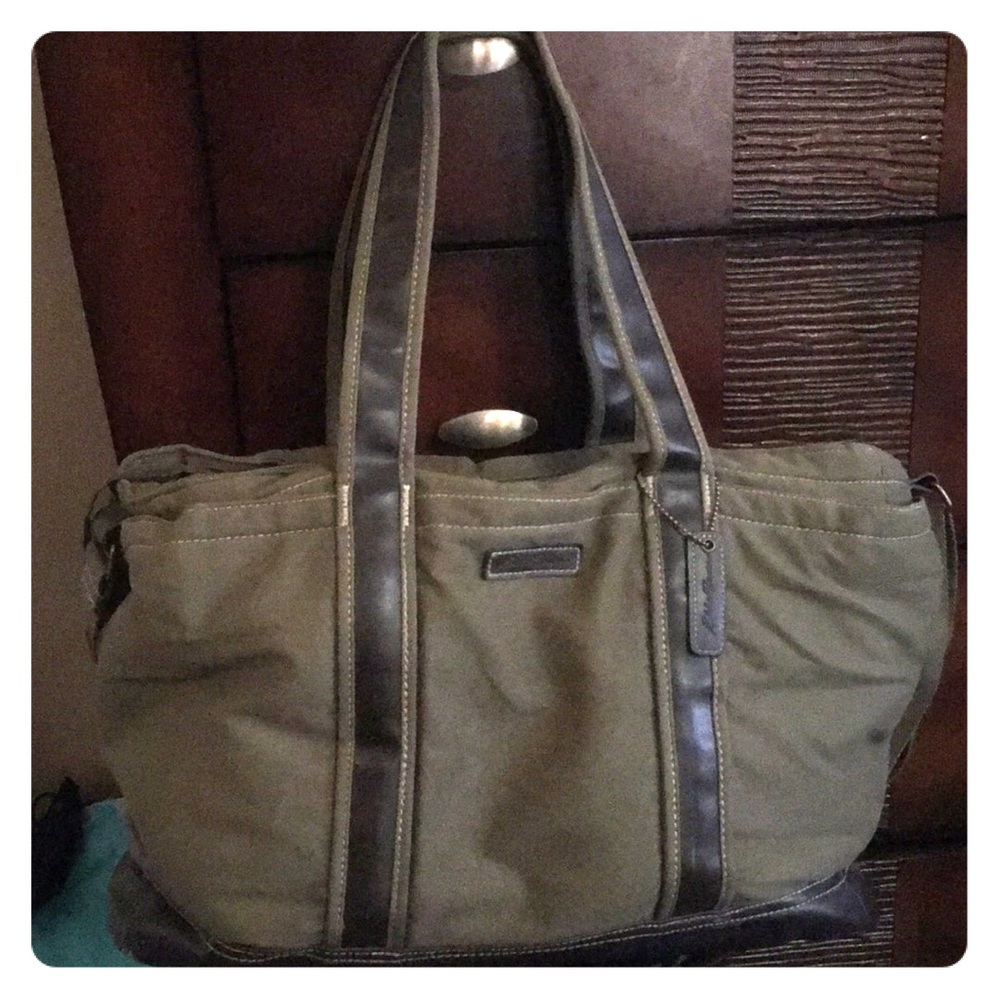 Eddie Bauer Large Olive diaper bag.