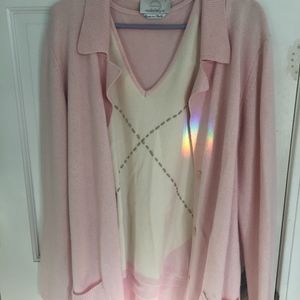 2 piece sweater and argyle vest