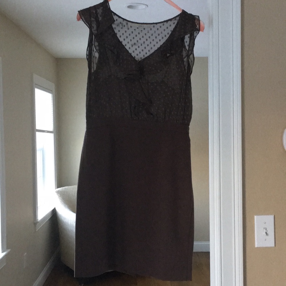 EUC brown Loft dress, Size 8p
