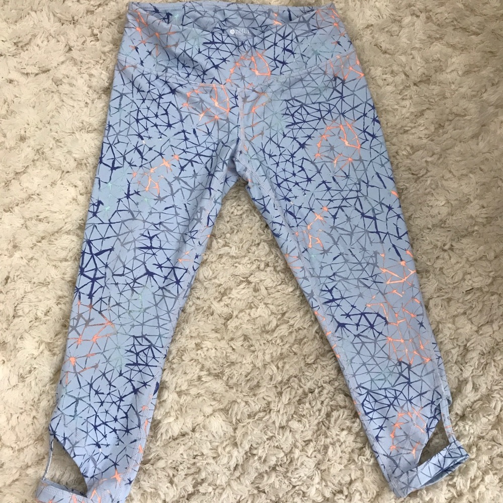 Zella patterned blue leggings (s)