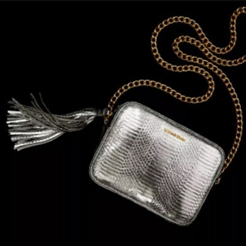 Victoria Secret Crossbody Bag Silver Snakeprint