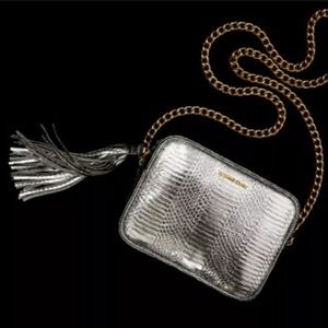 Victoria Secret Crossbody Bag Silver Snakeprint