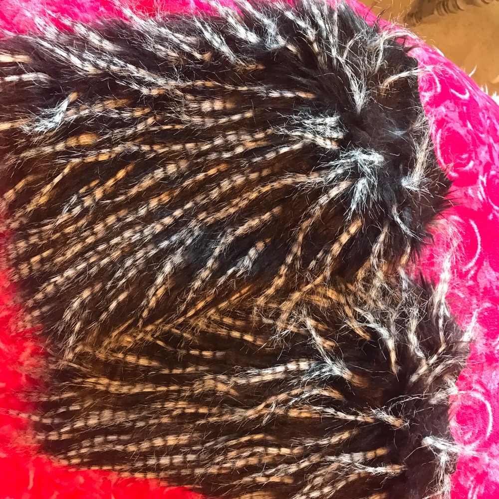 Faux fur leg warmers