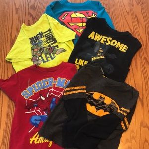 Toddler boys tee superhero tee shirt lot